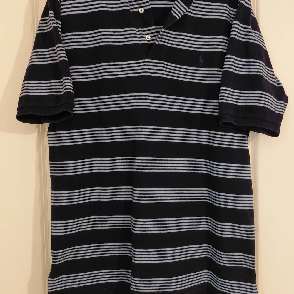 Polo Ralph Lauren Navy Striped Polo Shirt